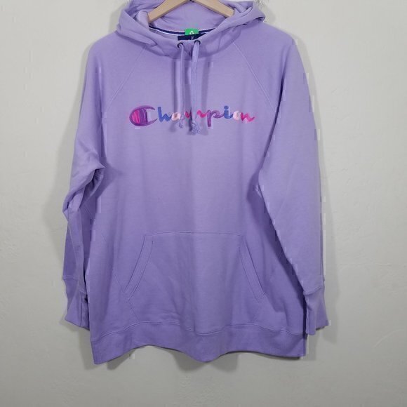 Champion Tops - NWT Champion Hoodie Logo Sweatshirt Pullover Purple Size 3X